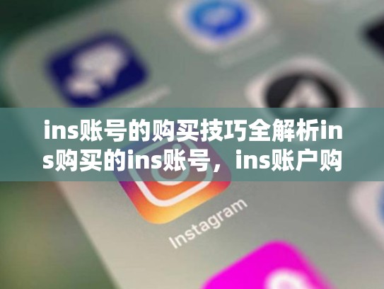 ins账号的购买技巧全解析ins购买的ins账号,ins账户购买