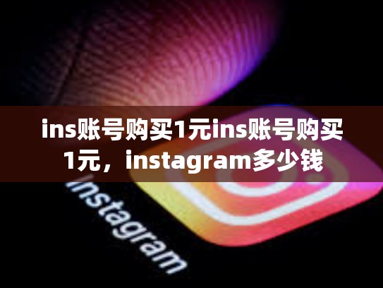 ins账号购买1元ins账号购买1元，instagram多少钱