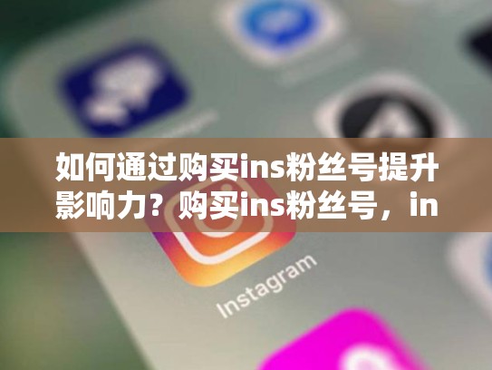 如何通过购买ins粉丝号提升影响力？购买ins粉丝号，ins上的粉丝是真的吗