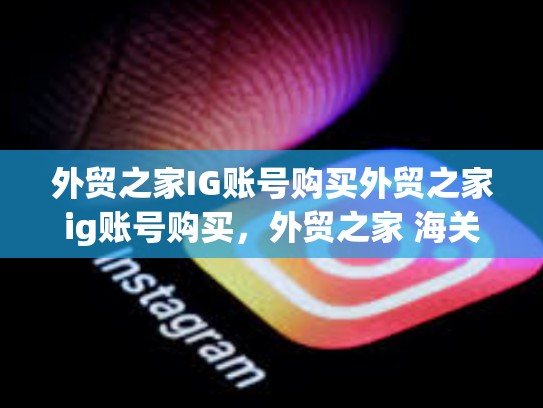 外贸之家IG账号购买外贸之家ig账号购买，外贸之家 海关数据