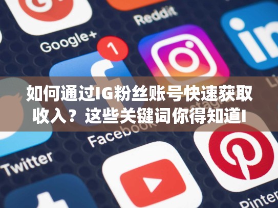 如何通过IG粉丝账号快速获取收入？这些关键词你得知道IG粉丝账号购买，ig粉丝账号购买安全吗