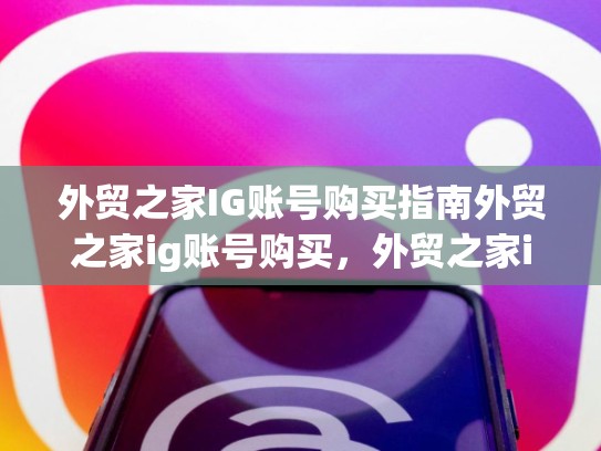 外贸之家IG账号购买指南外贸之家ig账号购买，外贸之家ig账号购买流程