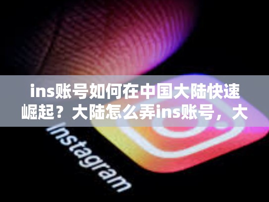 ins账号如何在中国大陆快速崛起？大陆怎么弄ins账号，大陆怎么用ins