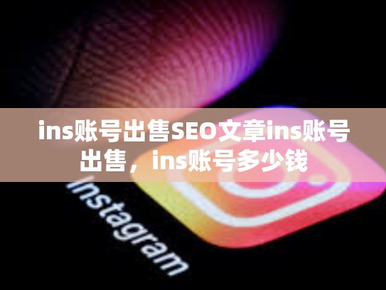 ins账号出售SEO文章ins账号出售，ins账号多少钱