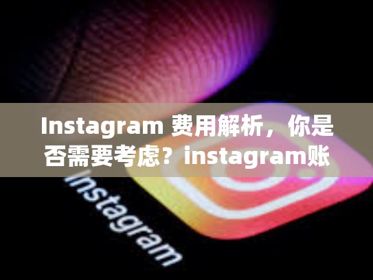 Instagram 费用解析，你是否需要考虑？instagram账号多少钱，instagram账号多少钱一个