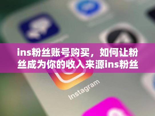 ins粉丝账号购买，如何让粉丝成为你的收入来源ins粉丝账号购买，ins粉丝账号购买安全吗