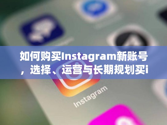 如何购买Instagram新账号，选择、运营与长期规划买instagram新账号