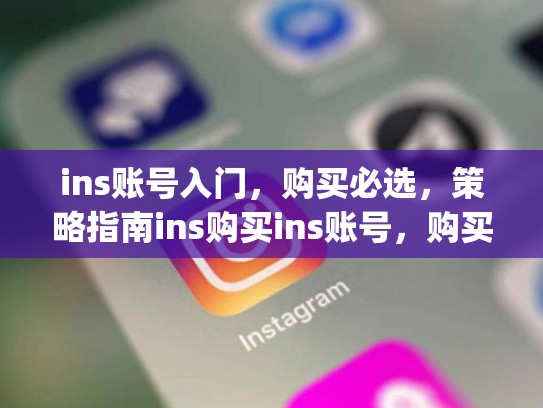 ins账号入门，购买必选，策略指南ins购买ins账号，购买instagram账号