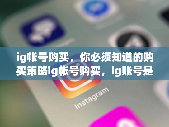 ig帐号购买,你必须知道的购买策略ig帐号购买,ig账号是什么