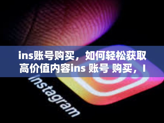 ins账号购买，如何轻松获取高价值内容ins 账号 购买，Ins账号购买