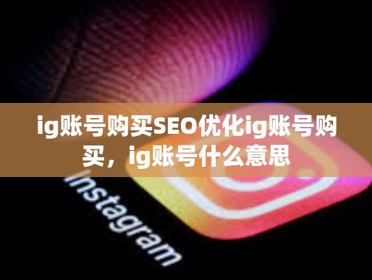 ig账号购买SEO优化ig账号购买，ig账号什么意思